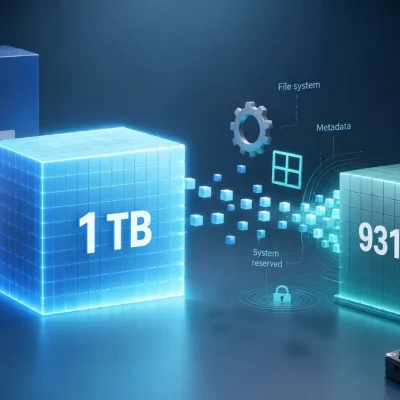 چرا ظرفیت واقعی هارد و SSD کمتر از عدد روی جعبه است؟