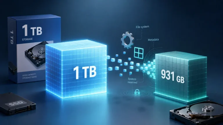 چرا ظرفیت واقعی هارد و SSD کمتر از عدد روی جعبه است؟