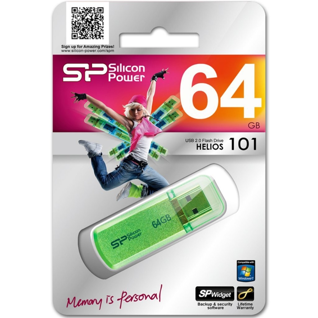 فلش مموری سیلیکون پاور Helios 101 ظرفیت 64 گیگابایت