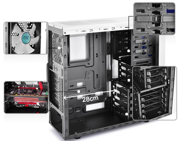 کیس کامپیوتر دیپ کول TESSERACT