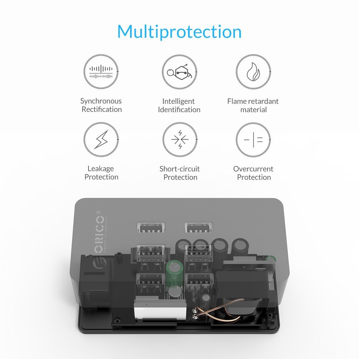 شارژر رومیزی اوریکو 20W مدل DCV-4U