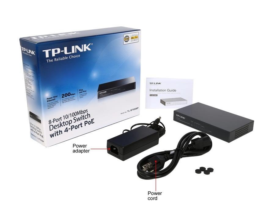 سوئیچ شبکه 8 پورت PoE تی پی لینک TL-SF1008P