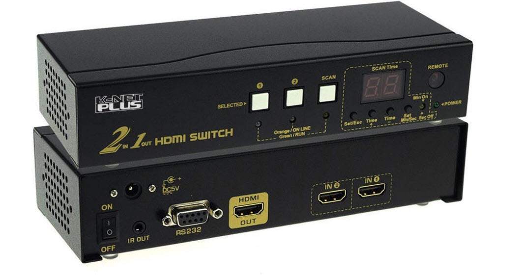 سوئیچ 2 پورت HDMI کی نت پلاس KPS7202