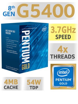 پردازنده کامپیوتر بدون باکس سری Coffee Lake اینتل Pentium Gold G5400