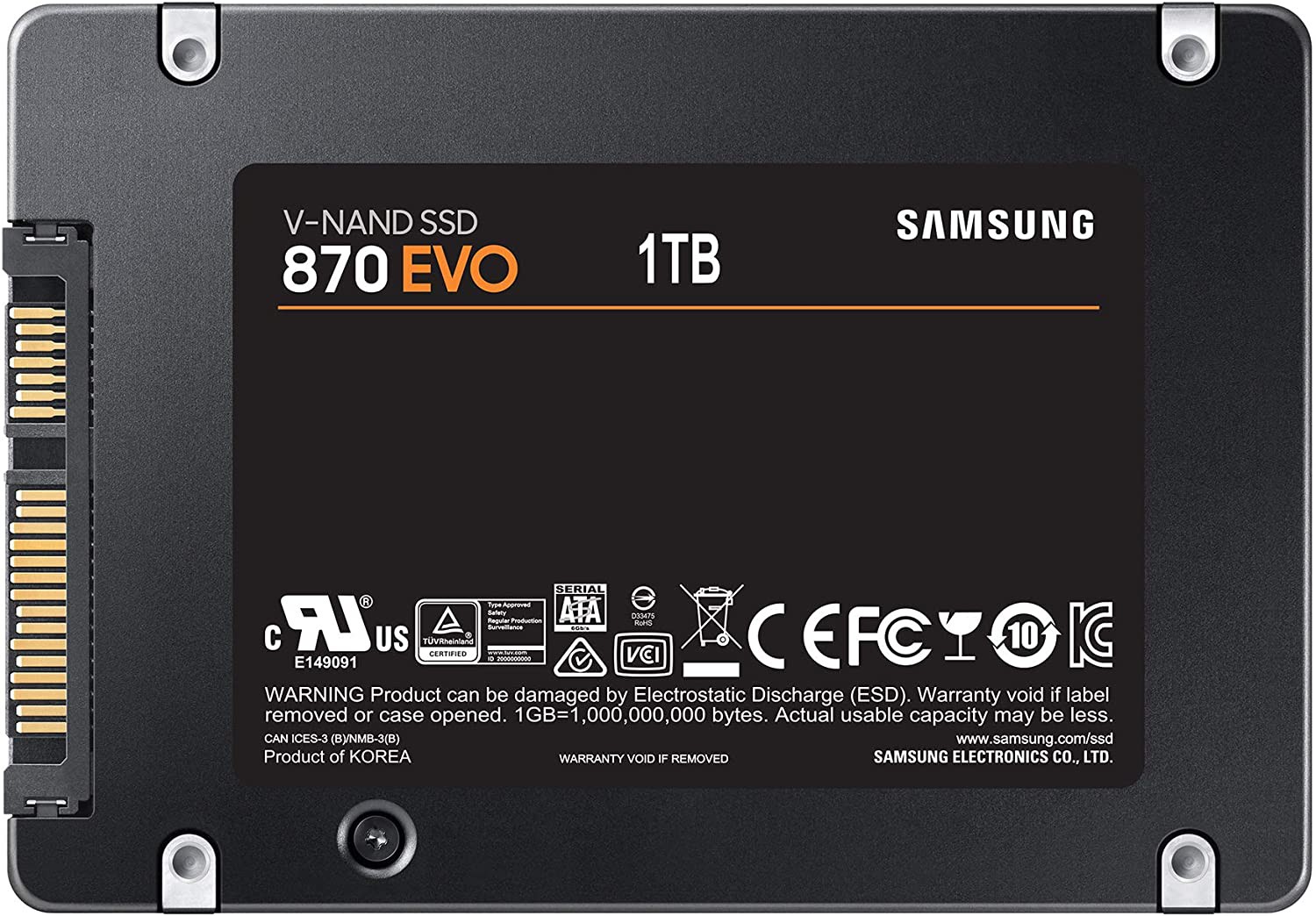 حافظه اس اس دی 870 EVO سامسونگ ظرفیت 1 ترابایت