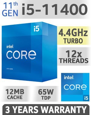 پردازنده کامپیوتر بدون باکس سری Rocket Lake اینتل Core i5-11400