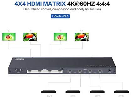 ماتریکس سوئیچ 4 در 4 HDMI لنکنگ LKV414-V2.0
