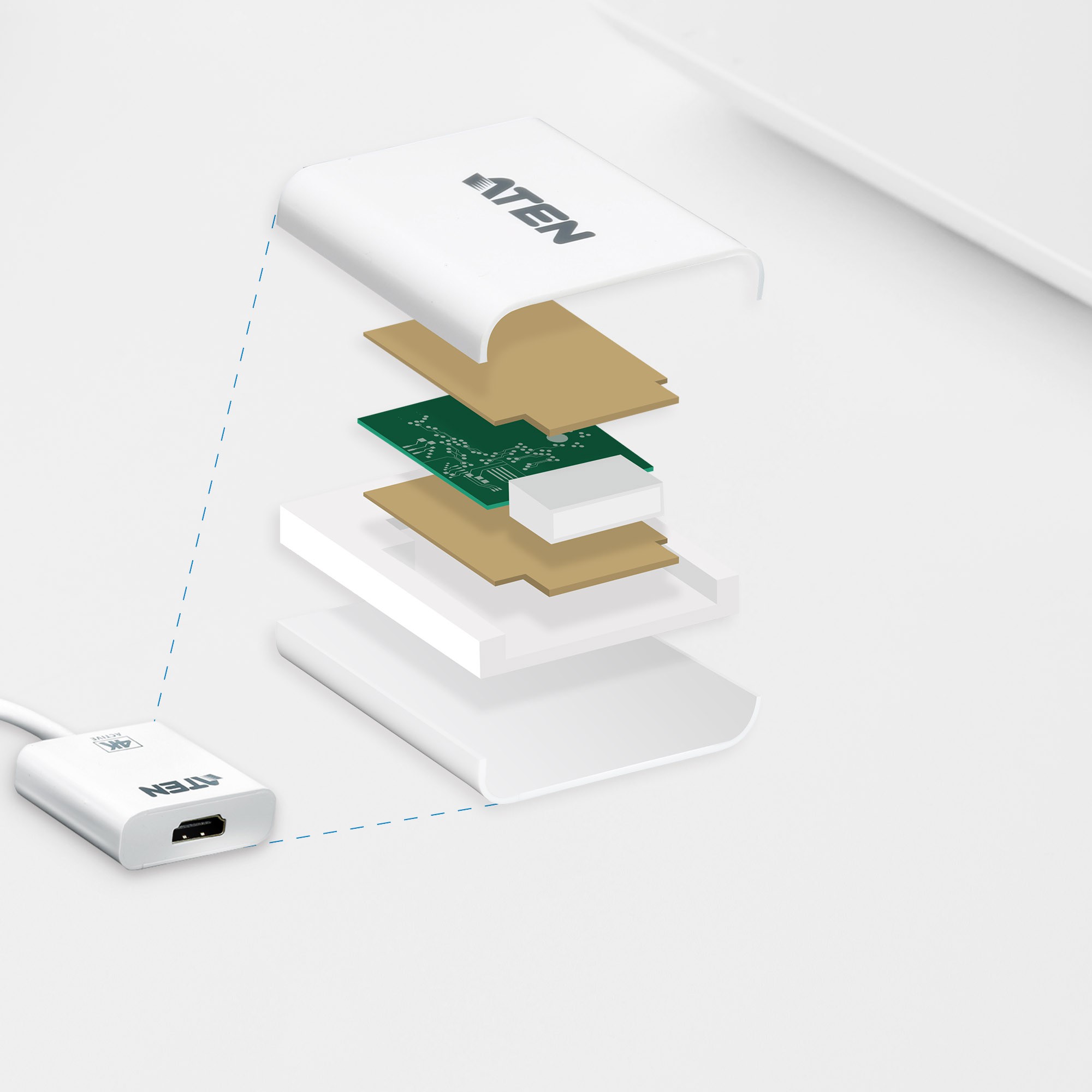 مبدل Displayport به HDMI آتن VC986