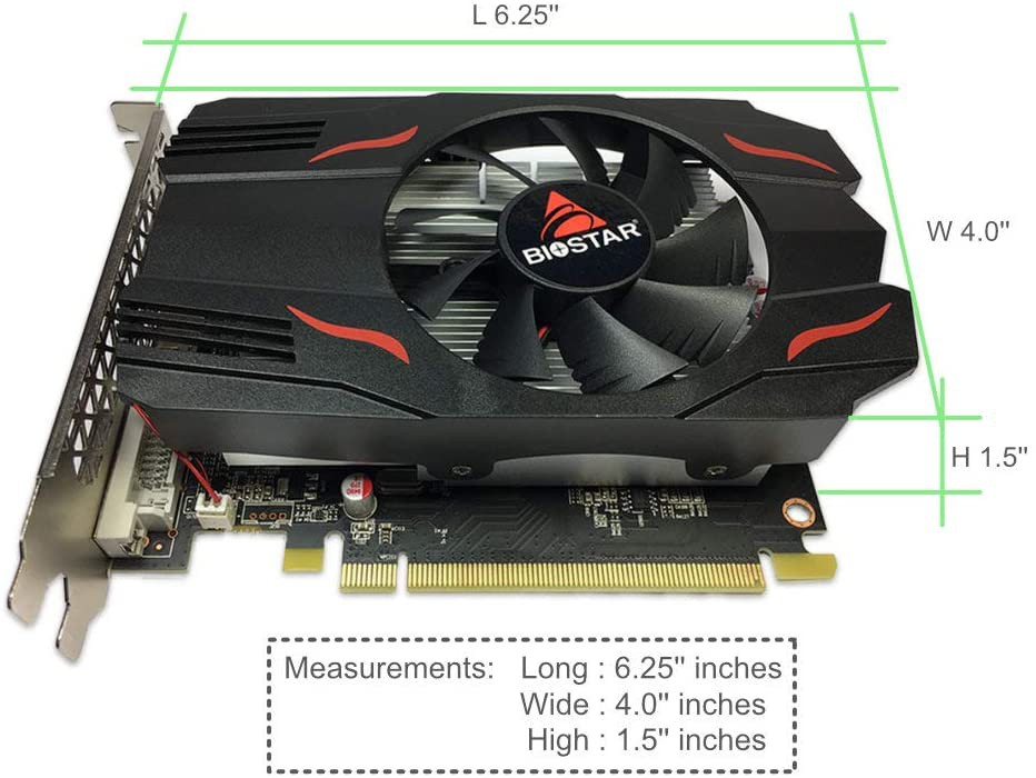 کارت گرافیک بایوستار RX 550 2GB GDDR5 128Bit