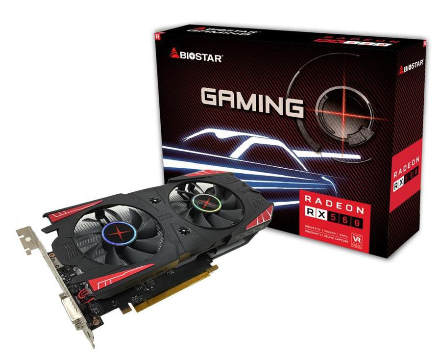 کارت گرافیک بایوستار RX560 4G DDR5 128Bit