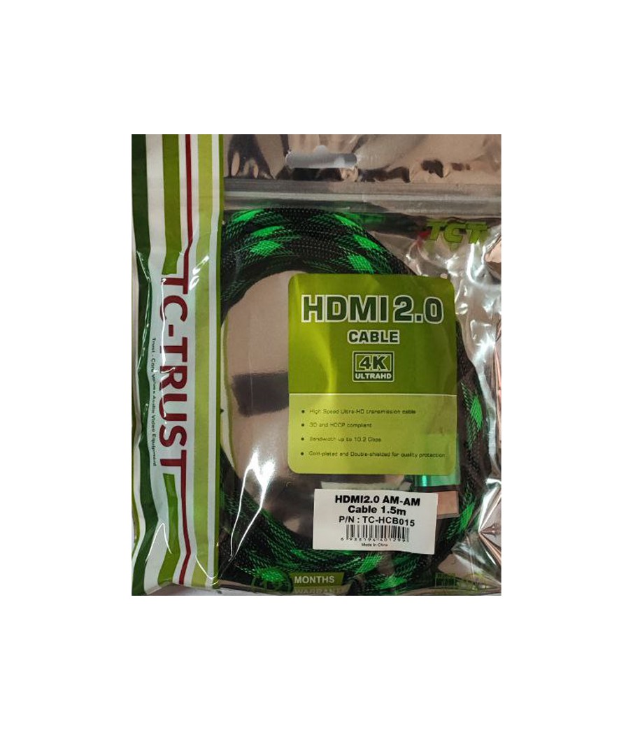 کابل HDMI 4K ورژن 2.0 تی سی تی TC-HCB015 طول 1.5 متر