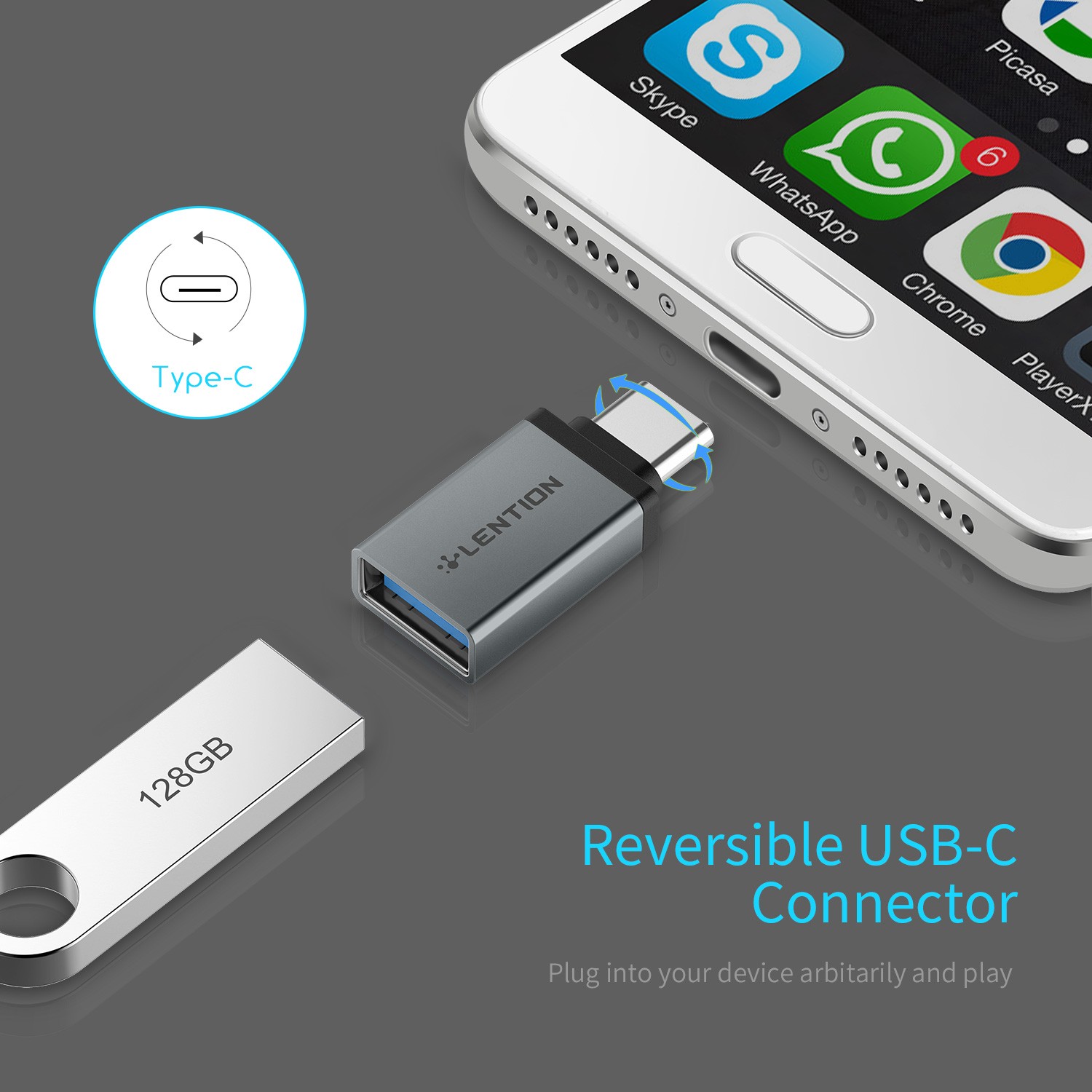 مبدل Type-C به USB لنشن C3