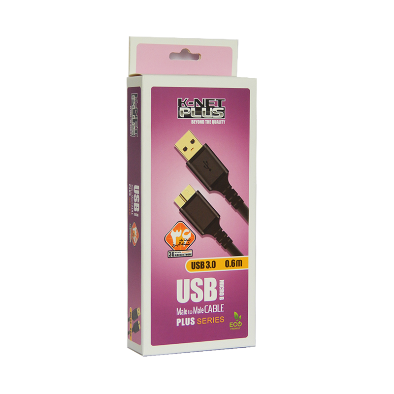 کابل هارد USB 3.0 کی نت پلاس مدل KP-CUAMHDD06 طول 60 سانتی متر