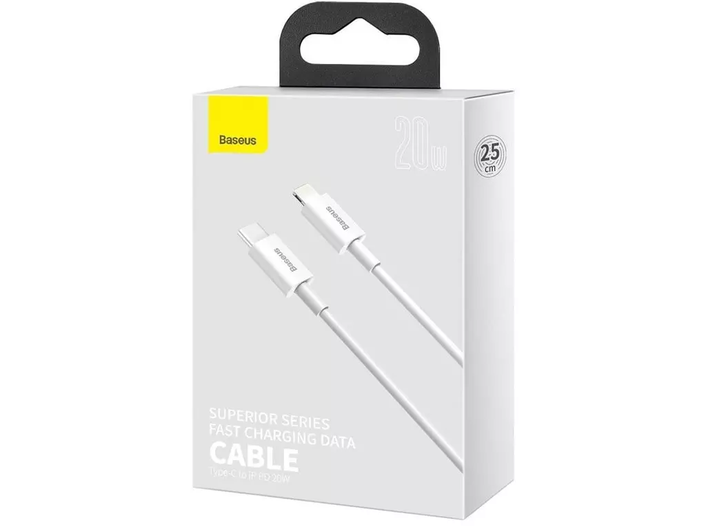 کابل شارژ Type-C به Lightning باسئوس مدل CATLYS-02 طول 25 سانتی متر