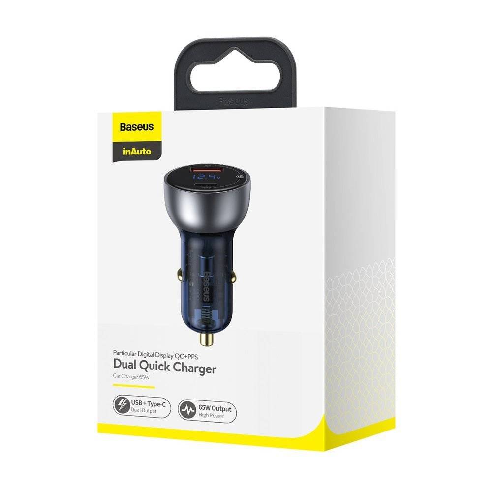 شارژر فندکی باسئوس 65W مدل CCKX-C0A