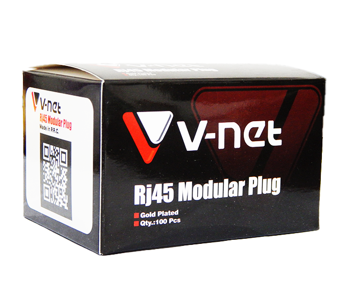 سوکت شبکه CAT6 UTP وی نت V-NC6U0100 (پک 10 عددی)