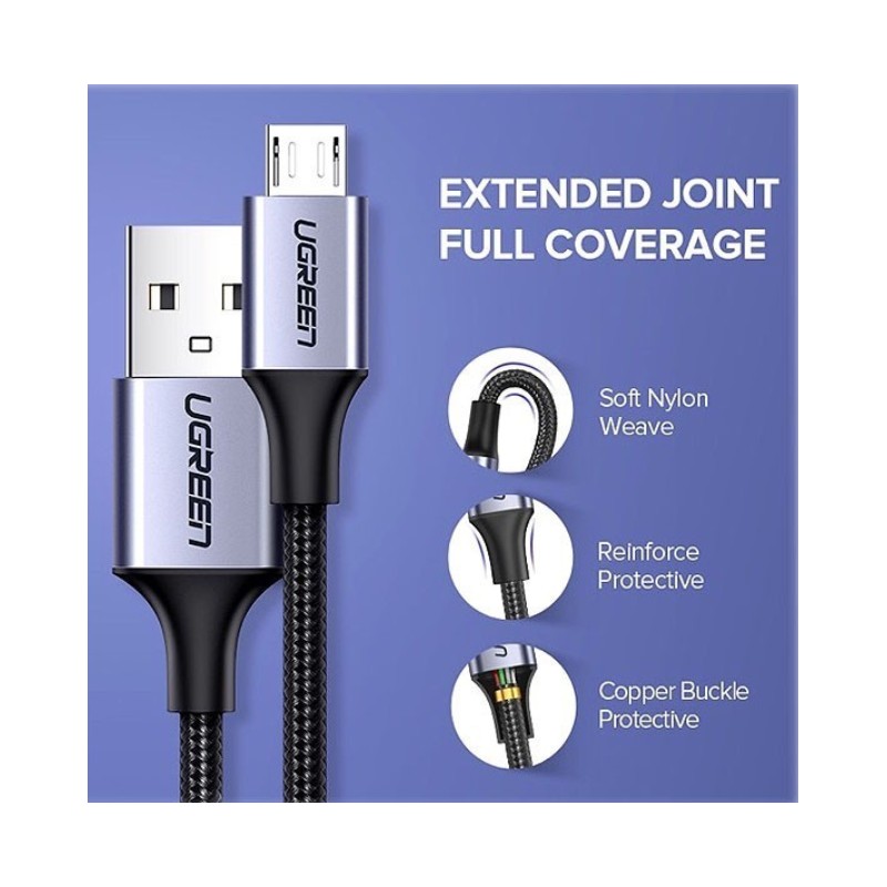 کابل انتقال دیتا Microusb یوگرین مدل US290 60148 طول 2 متر