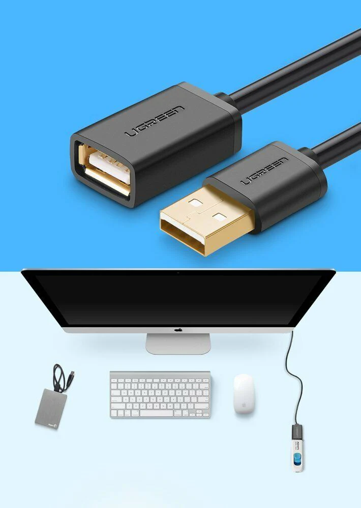کابل افزایش طول USB یوگرین مدل US103 10314 طول 1 متر