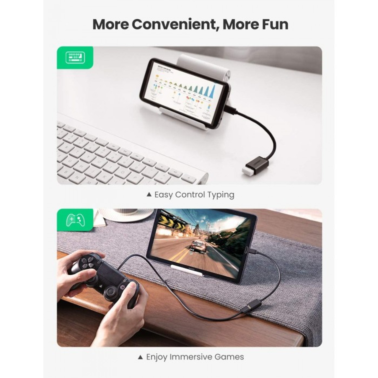 تبدیل Micro USB - OTG به USB 2.0 یوگرین مدل US133 10396