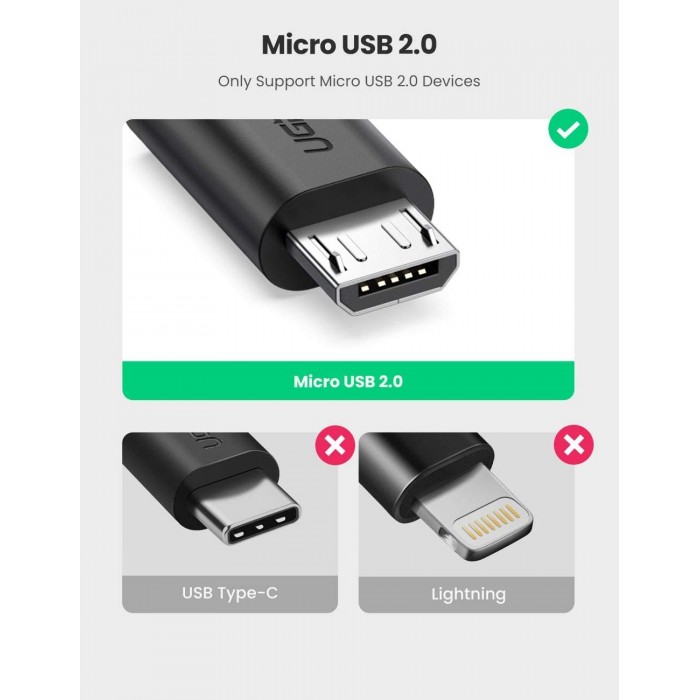 تبدیل Micro USB - OTG به USB 2.0 یوگرین مدل US133 10396