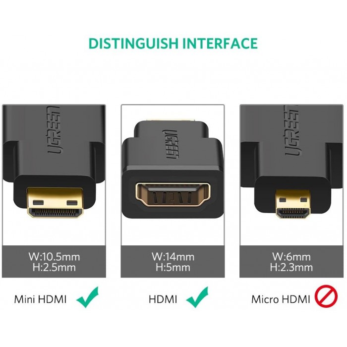 تبدیل Mini HDMI به HDMI یوگرین مدل 20101