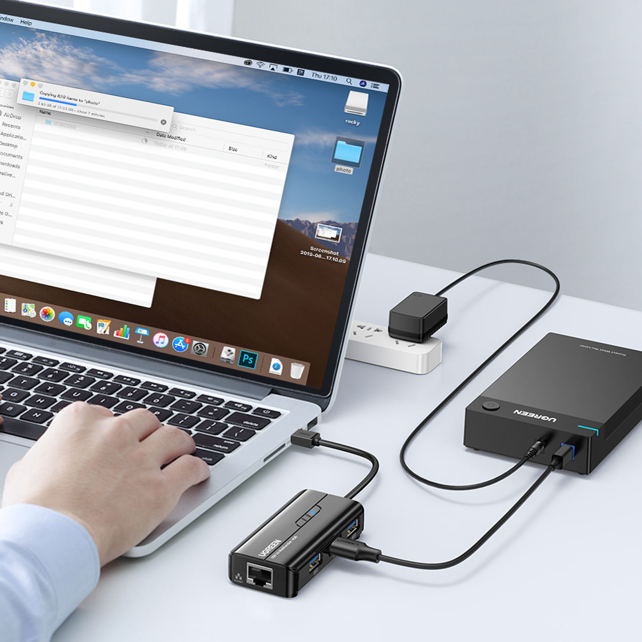 هاب 3 پورت USB 3.0 با پورت LAN یوگرین مدل 20265