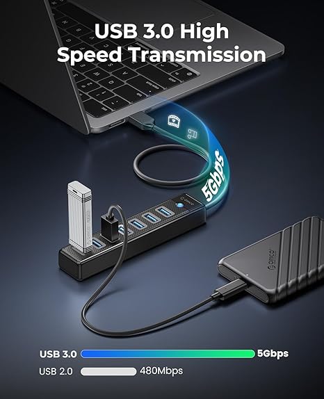 هاب 7 پورت USB 3.0 اوریکو مدل PW7U C3 10
