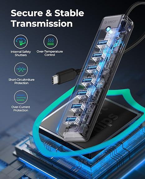 هاب 7 پورت USB 3.0 اوریکو مدل PW7U C3 10