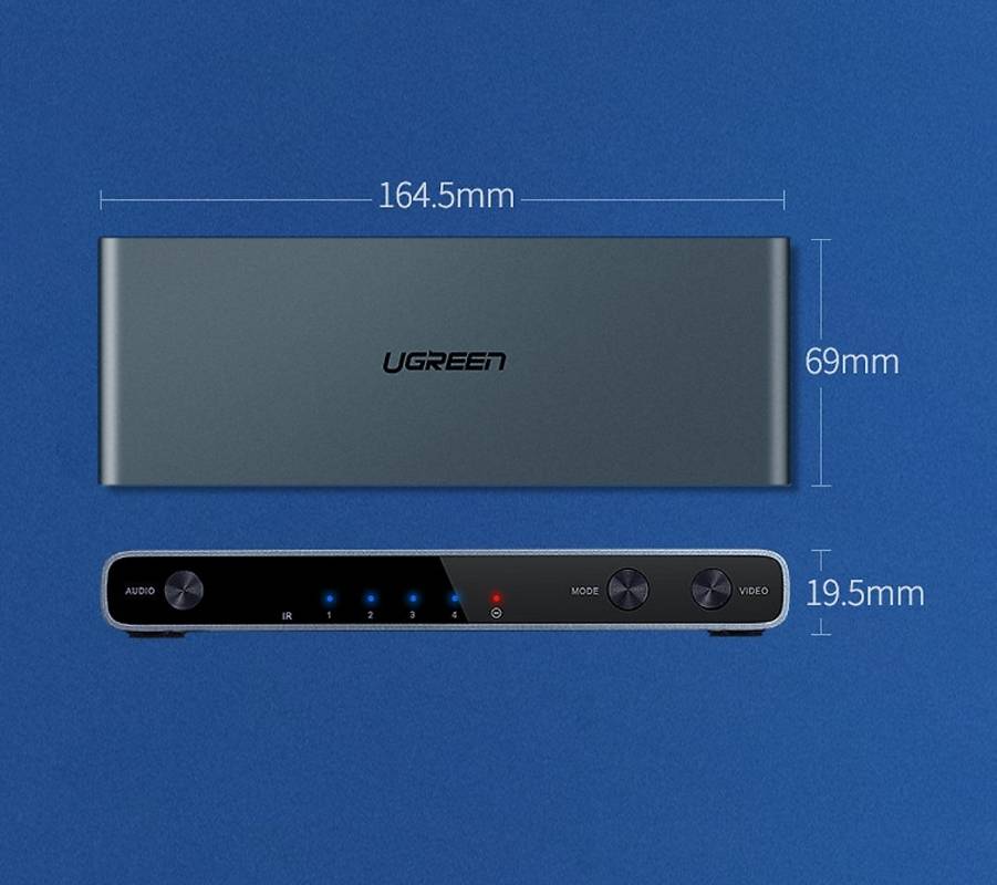 سوئیچ کواد 4 پورت HDMI یوگرین مدل CM201 50745