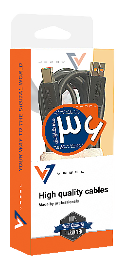 کابل پرینتر USB واصل طول 1.5 متر