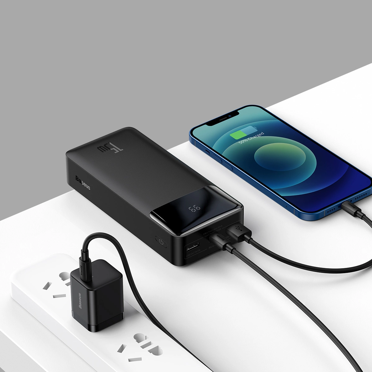 پاوربانک 30000mAh باسئوس 15W مدل Bipow PPBD050201