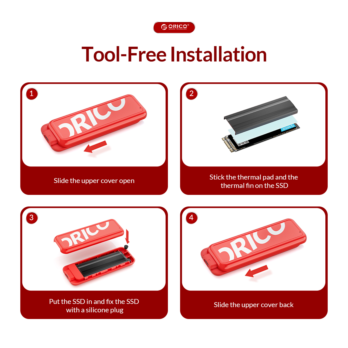 باکس اس اس دی M.2 NVMe اوریکو مدل CPM2C3-G2