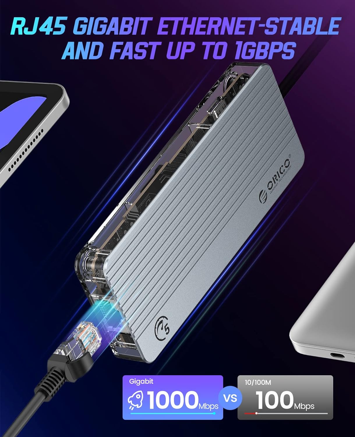 داک استیشن 6 پورت اوریکو مدل WB-6RJ-V1
