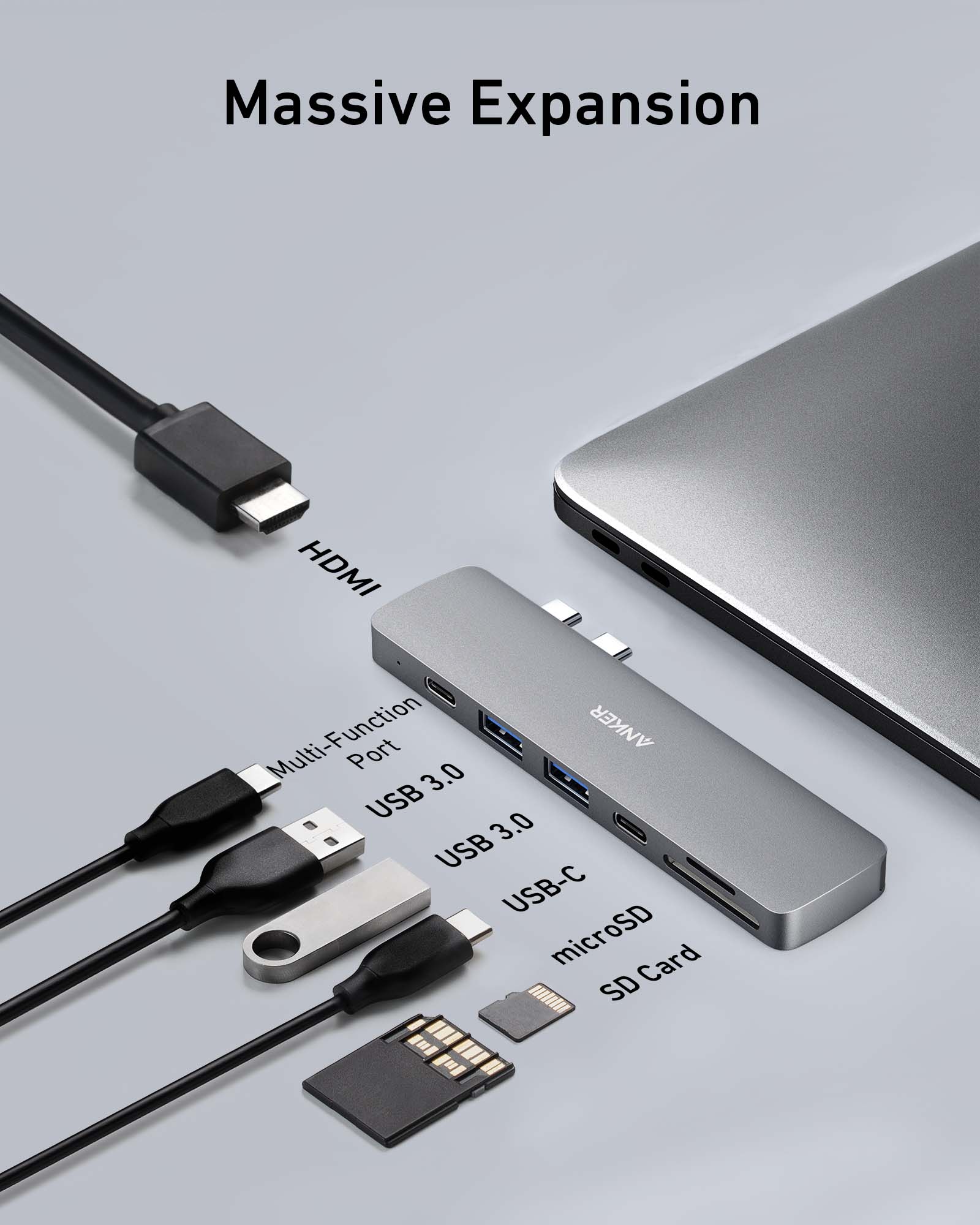 هاب 7 پورت Type-c انکر مدل A8371HA1