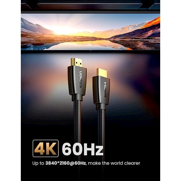 کابل HDMI 4K ورژن 2.0 یوگرین مدل HD118 40412 طول 5 متر