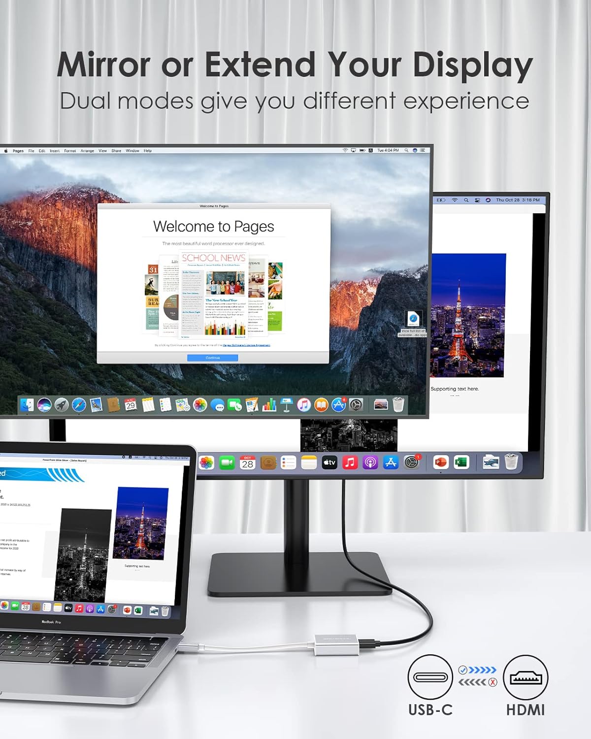 مبدل Type-c به HDMI لنشن مدل UC-4KHDM