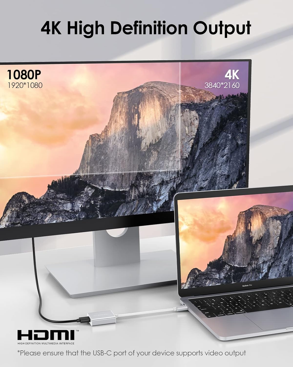 مبدل Type-c به HDMI لنشن مدل UC-4KHDM