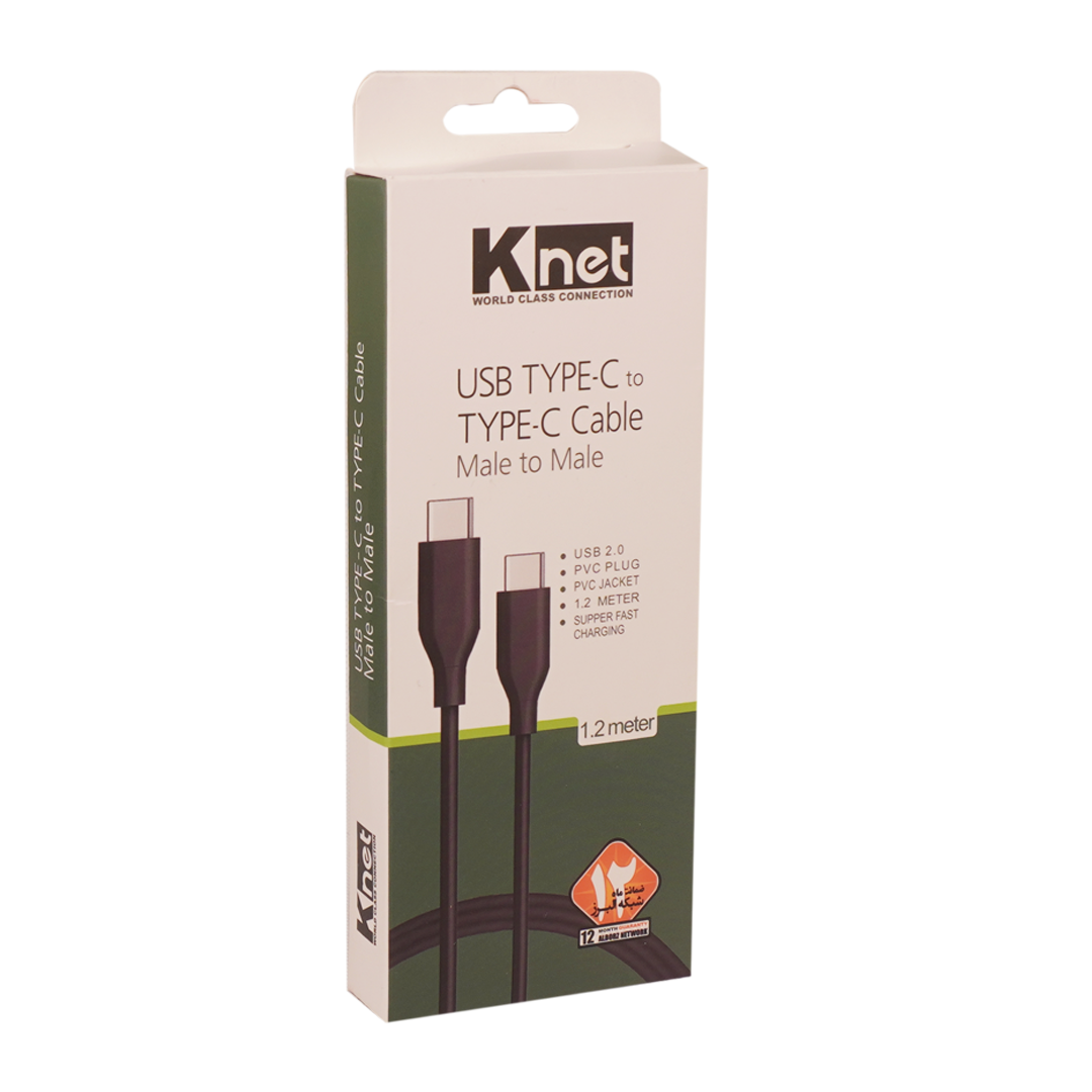 کابل شارژ Type-c کی نت مدل K-CUCC2012 طول 1.2 متر