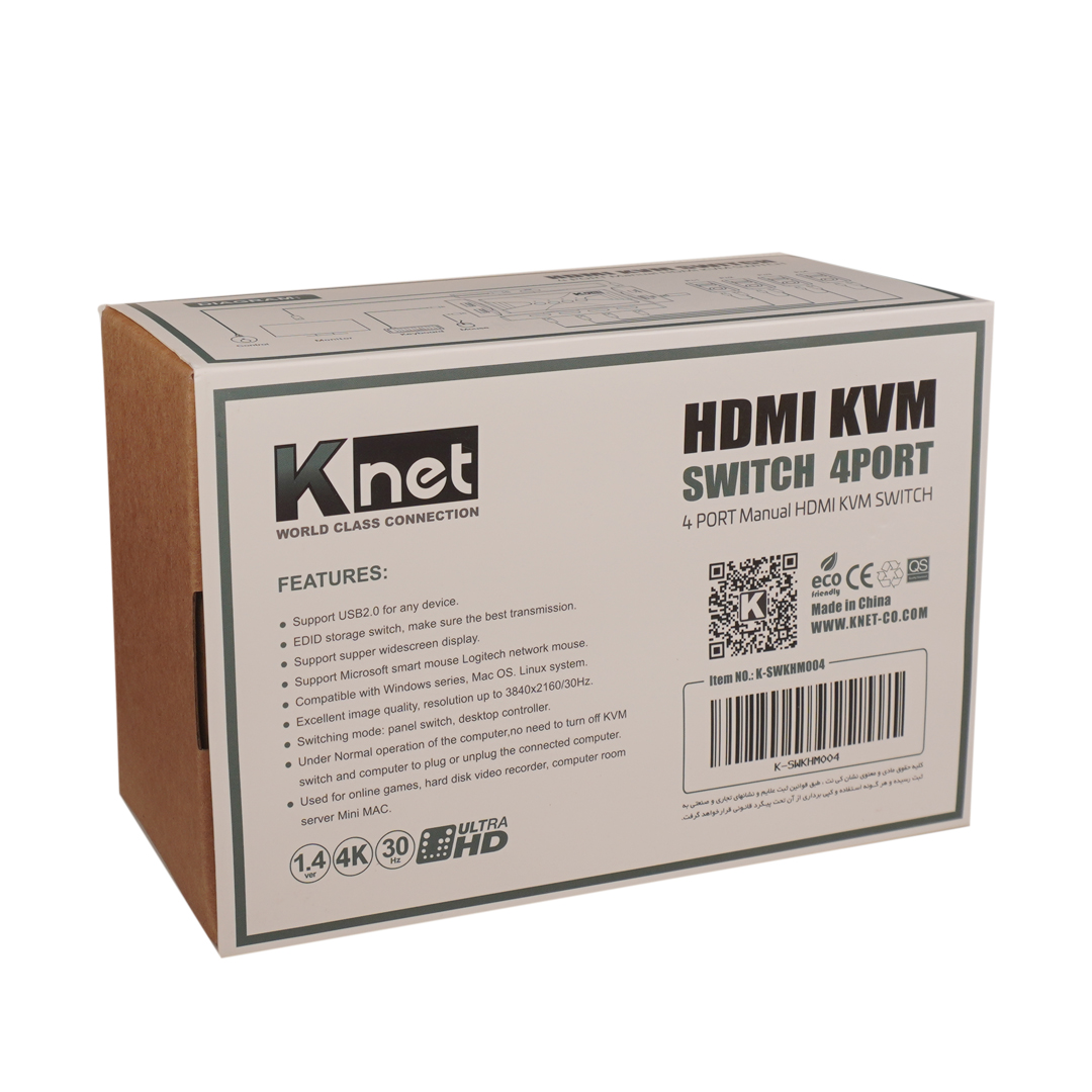 kvm سوئیچ 4 پورتHDMI کی نت مدل K-SWKHM004
