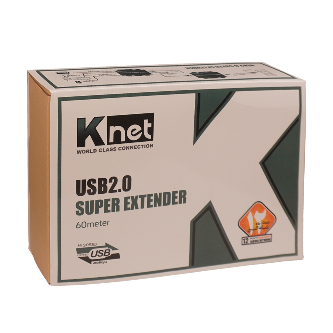 اکستندر 4 پورت USB کی نت مدل K-EXUSB060 پشتیبانی تا 60 متر