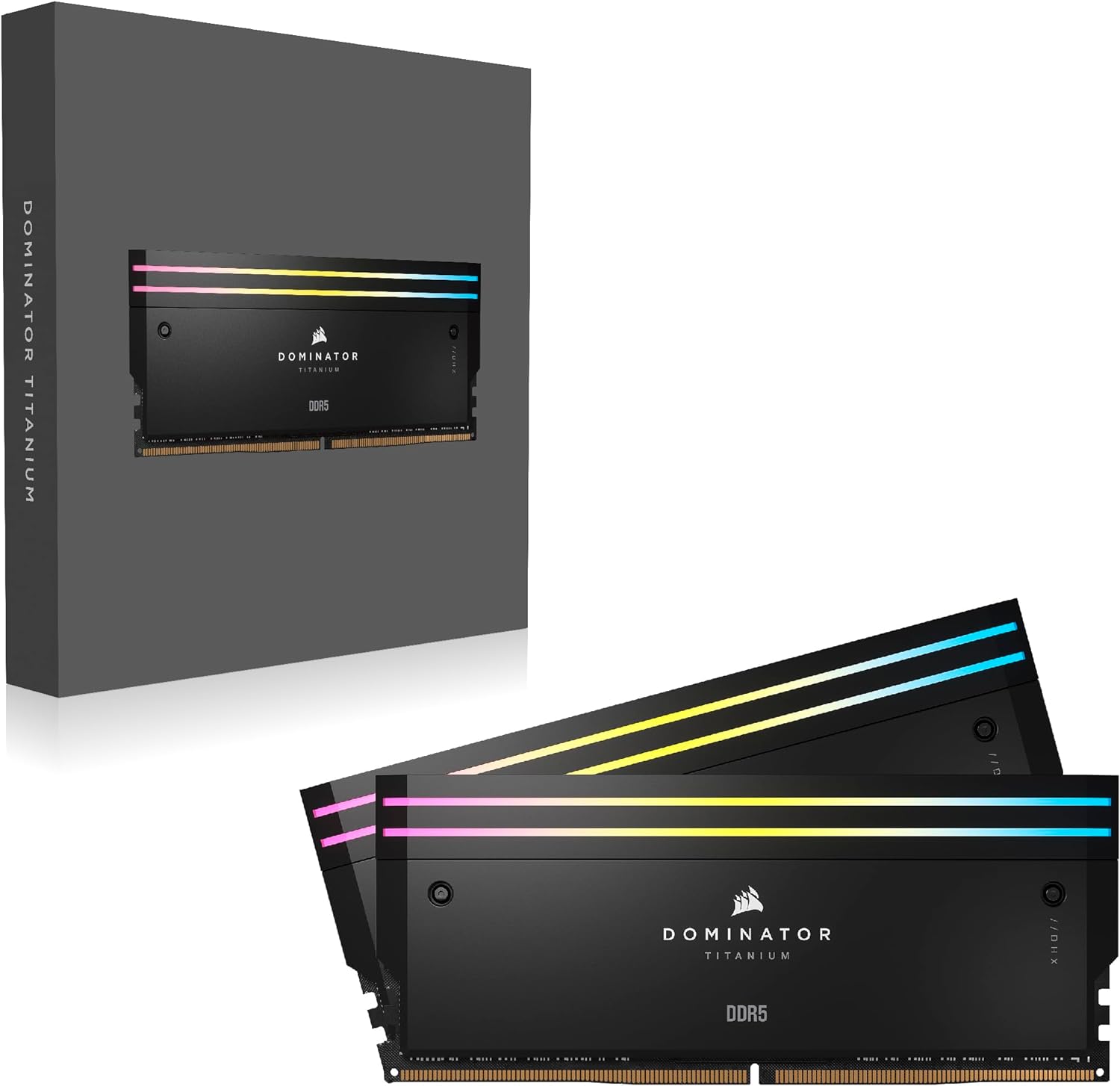 رم 64 گیگابایت 6000 مگاهرتز DOMINATOR TITANIUM RGB AMD EXPO CL32 DDR5 کورسیر