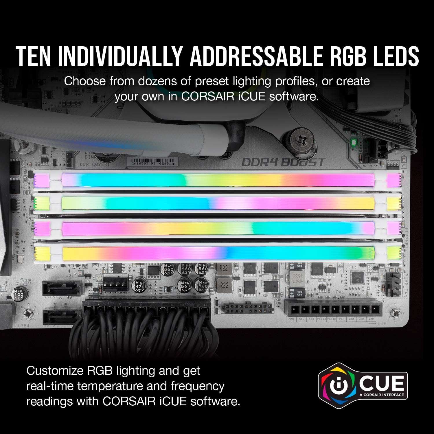 رم 16 گیگابایت 3200 مگاهرتز VENGEANCE PRO WHITE RGB DDR4 کورسیر