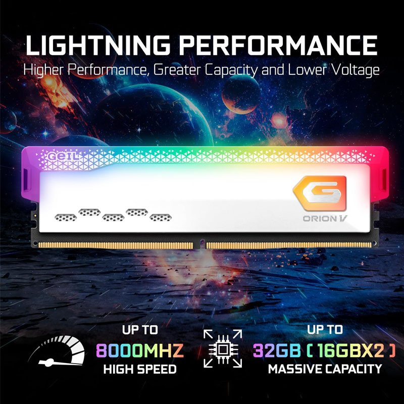 رم 32 گیگابایت 6000 مگاهرتز ORION V WHITE CL38 DDR5 گیل