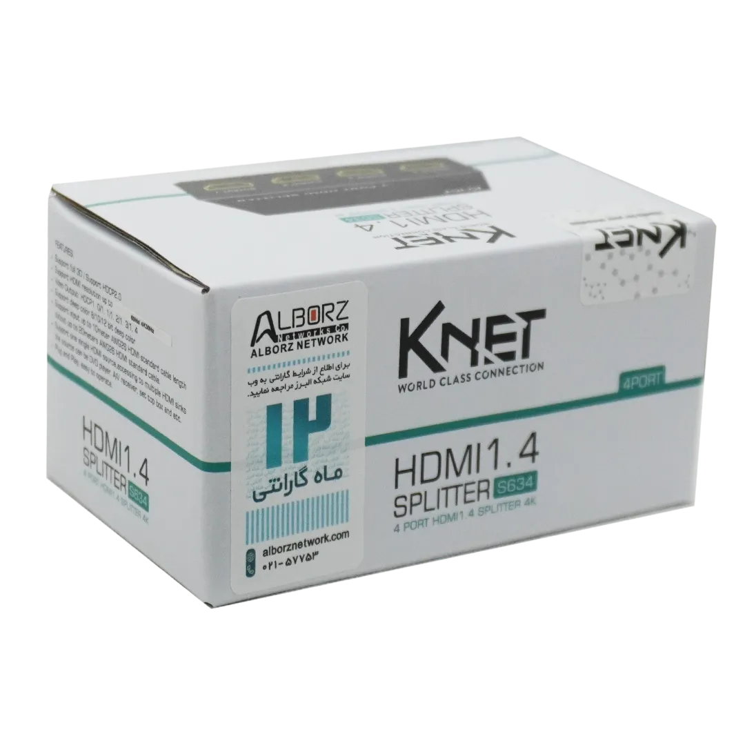 اسپلیتر 4 پورت HDMI کی نت مدل K-SPHD1404