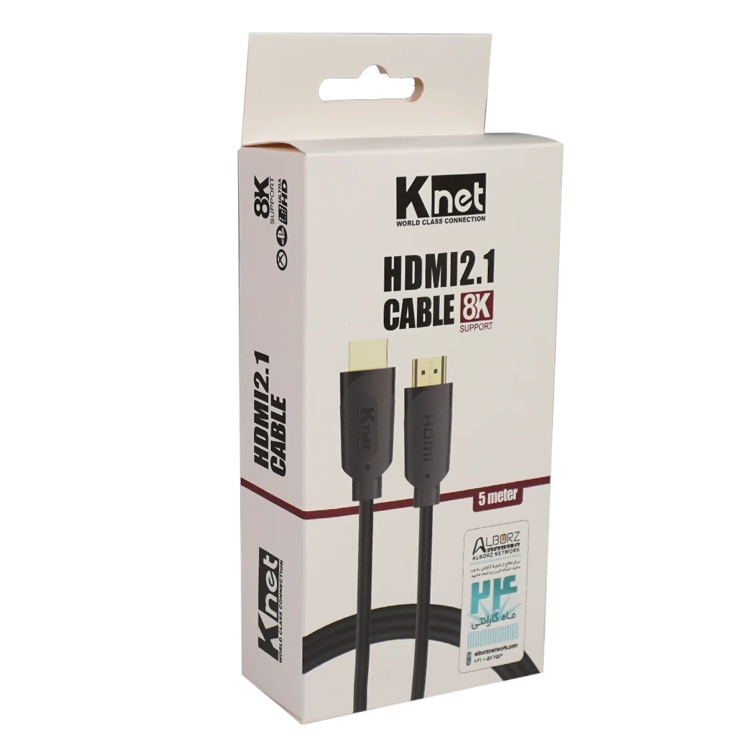 کابل HDMI 8K ورژن 2.1 کی نت مدل K-CH210050 طول 5 متر