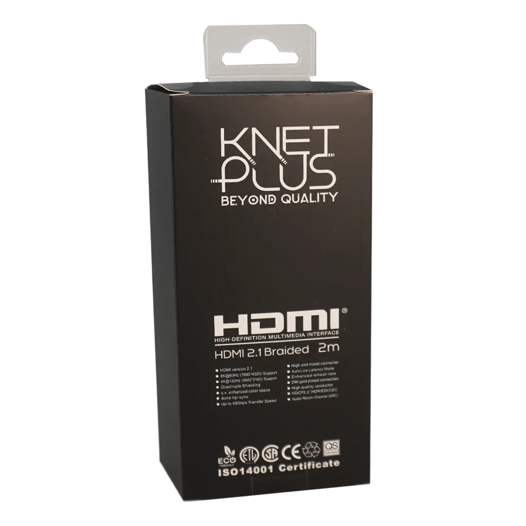 کابل HDMI 8k ورژن 2.1 کی نت پلاس مدل KP-CH21B20 طول 2 متر