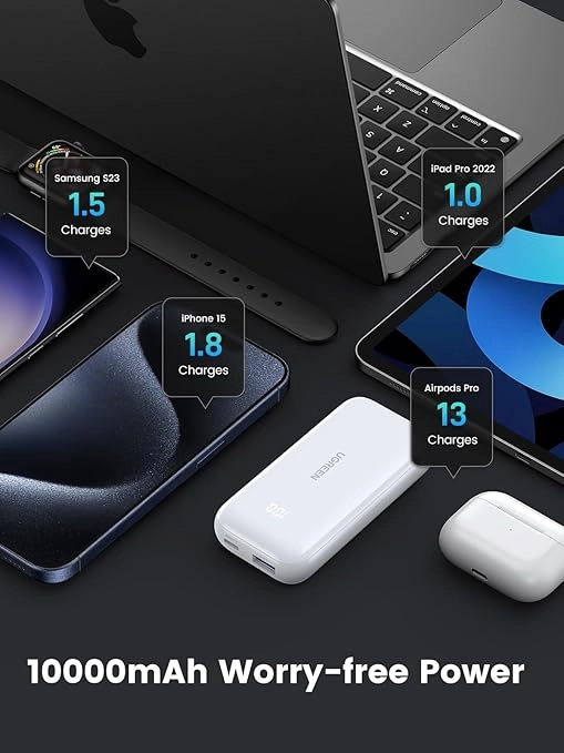 پاوربانک 10000mAh یوگرین 30w مدل 25189 PB210