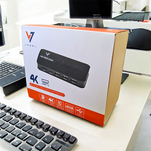 کی وی ام سوئیچ 4 پورت HDMI واصل مدل VSL-HK401