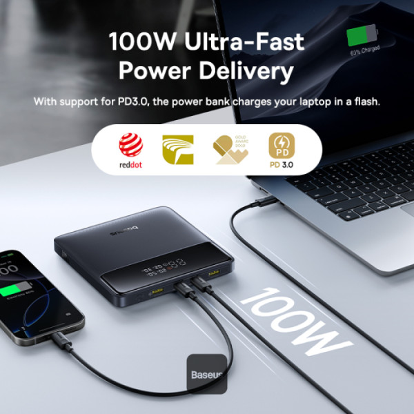 پاوربانک 20000mAh باسئوس 100w مدل Blade H1 Lite