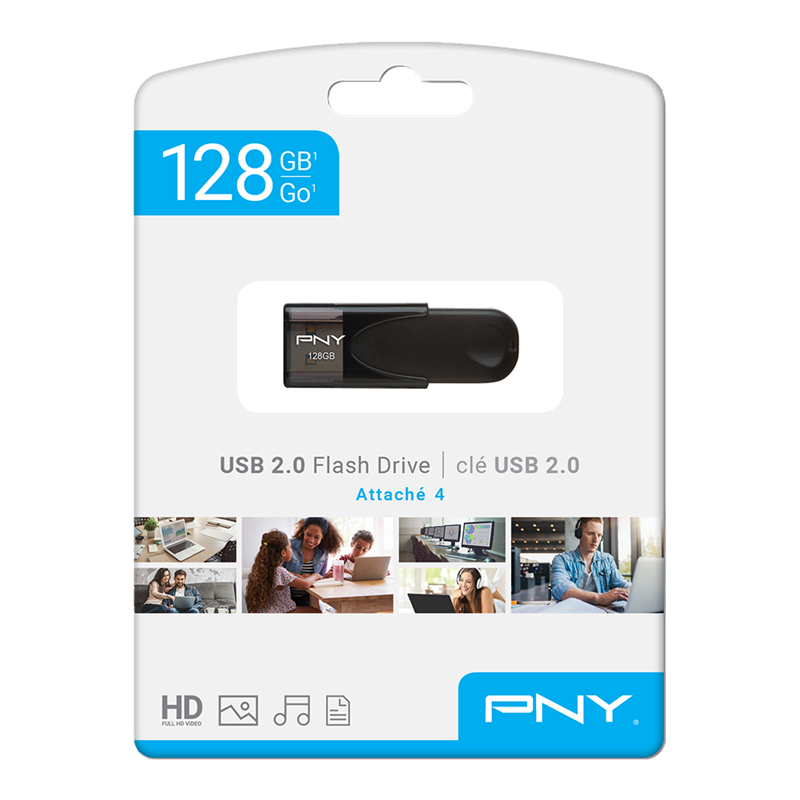 فلش مموری پی ان وای مدل Attache4 USB 2.0 ظرفیت 128 گیگابایت
